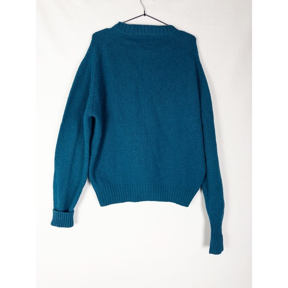 VTG LL Bean Sweater Mens XL Blue Knit Wool Ireland Pullover Fisherman Granpa - Picture 2 of 9